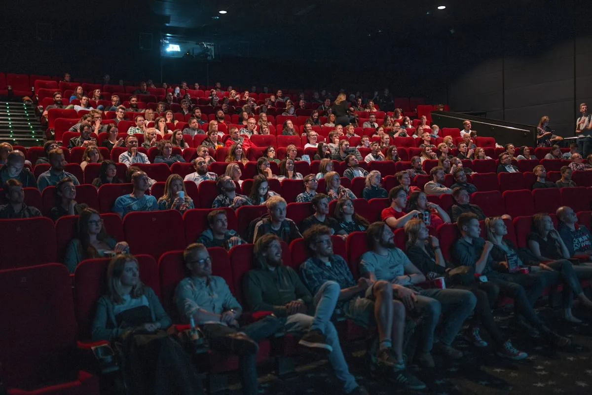 Home theater setup with projector