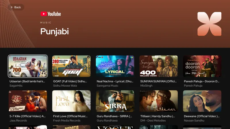 Music: browse by language